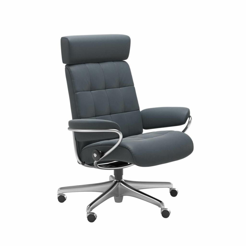london office stressless sessel kopfstuetze batick atlantic blue stahl
