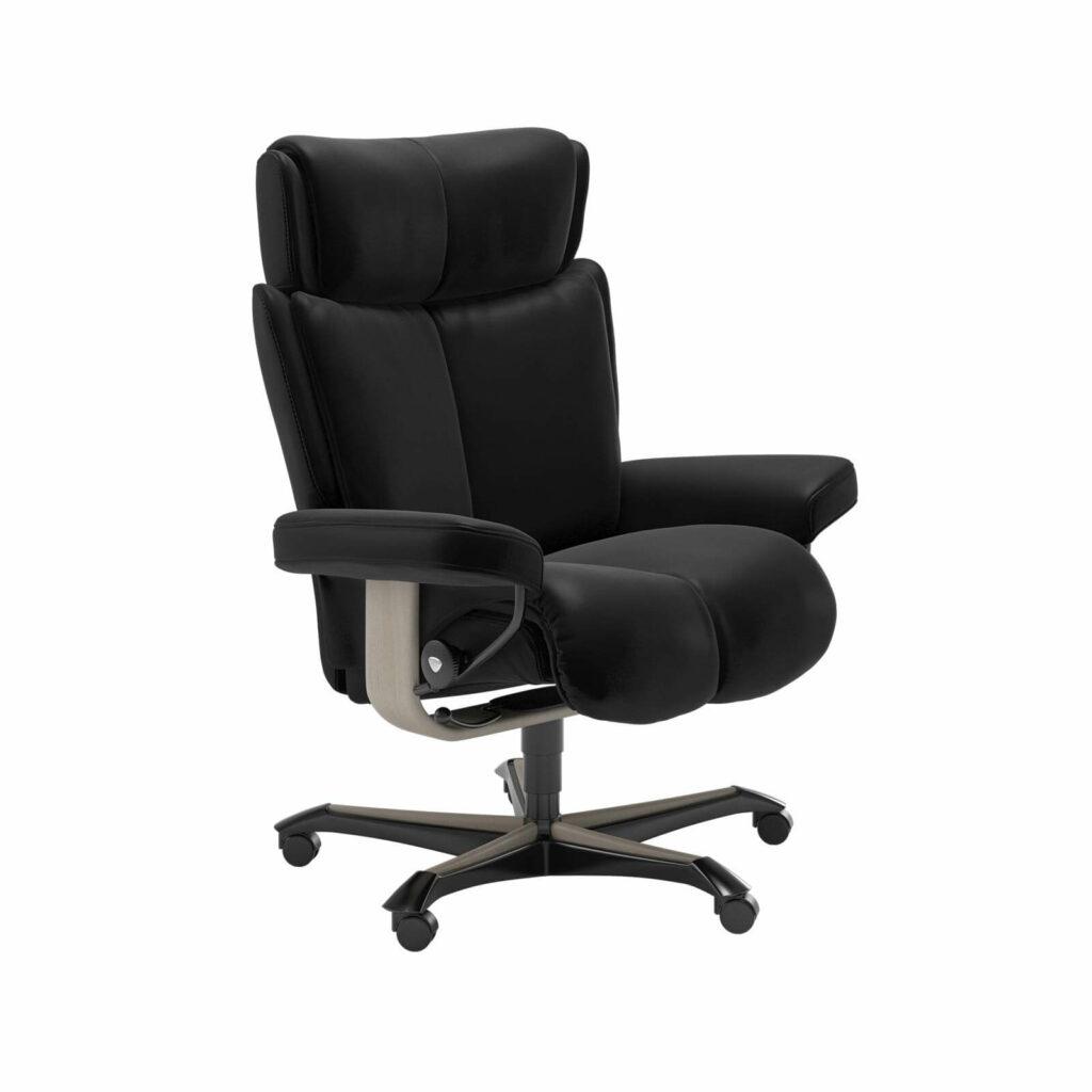 magic office stressless sessel batick schwarz whitewash