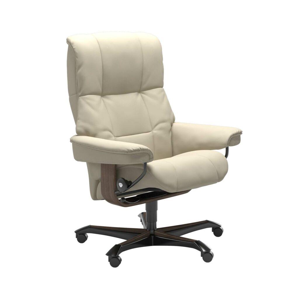mayfair office stressless sessel batick cream walnuss
