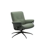 Stressless Sessel Berlin, niedriger Rücken, Star Untergestell in schwarz | Leder Batick Thyme Green